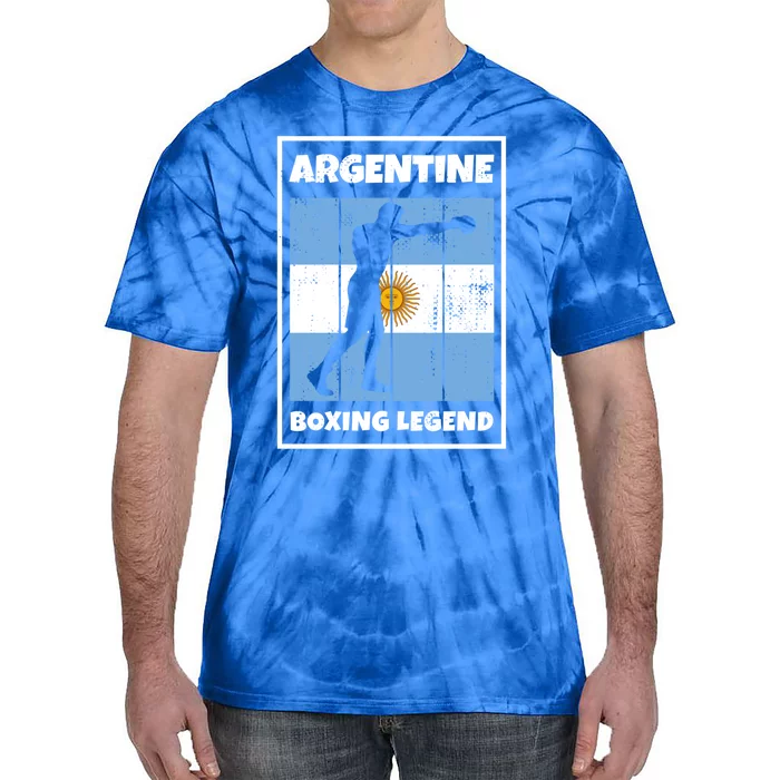 Argentine Boxing Legend With Flag For Argentina Boxer Gift Tie-Dye T-Shirt