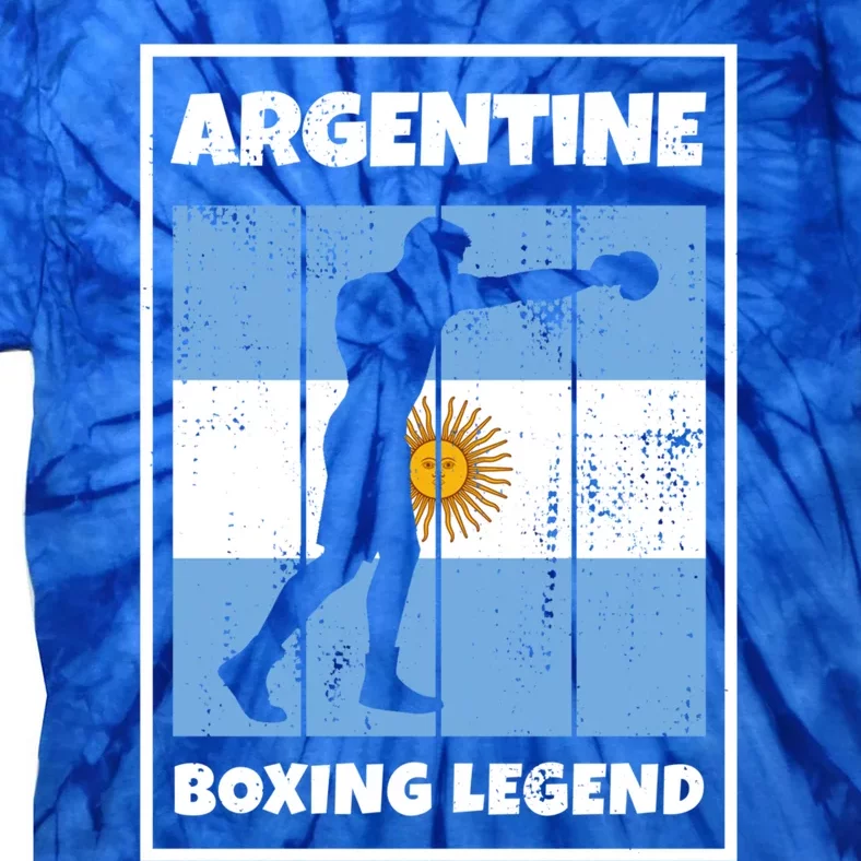 Argentine Boxing Legend With Flag For Argentina Boxer Gift Tie-Dye T-Shirt