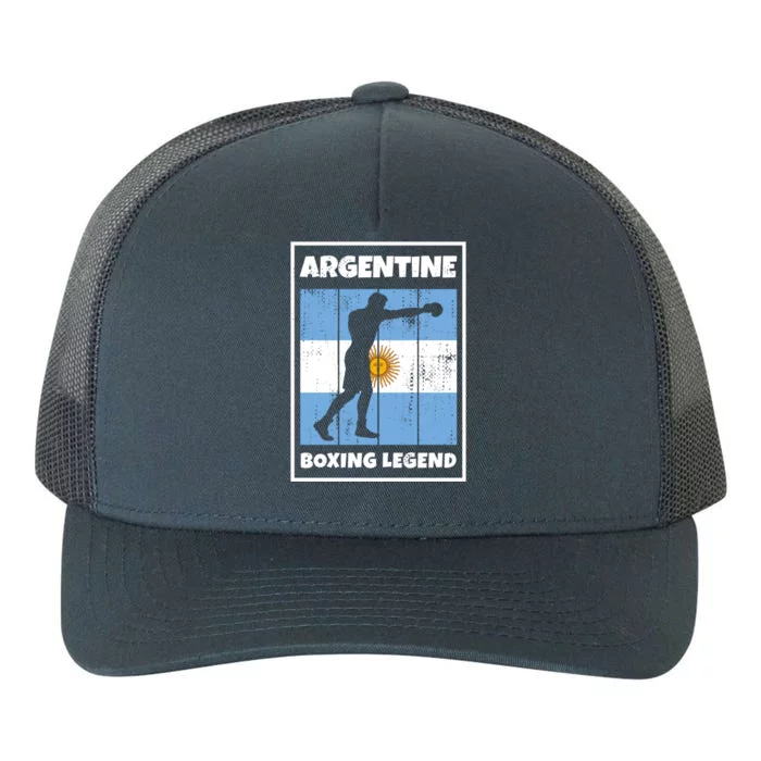 Argentine Boxing Legend With Flag For Argentina Boxer Gift Yupoong Adult 5-Panel Trucker Hat