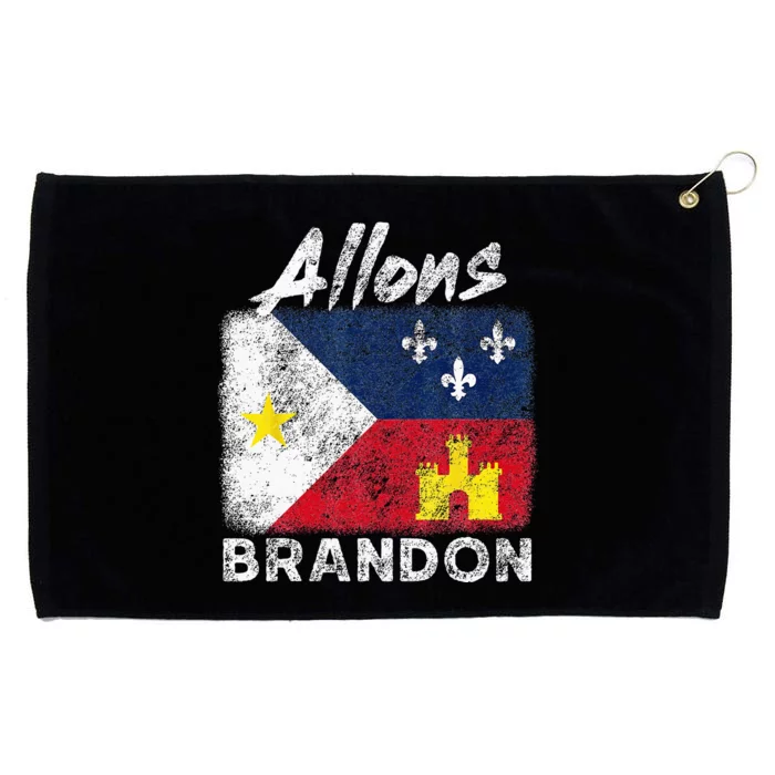 Allons Brandon Louisiana Acadiana Flag Distressed Effect Grommeted Golf Towel