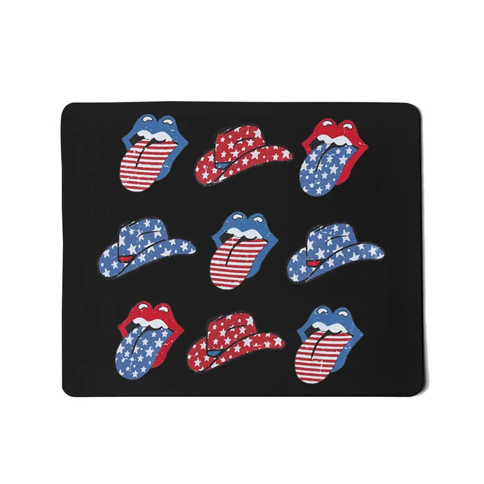 American Babe Lip Patriotic 4th Of July Independence Mousepad