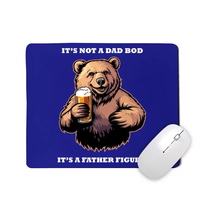 A Bear Living His Best Life With Beer Dad Bod Father Figure Cool Gift Mousepad