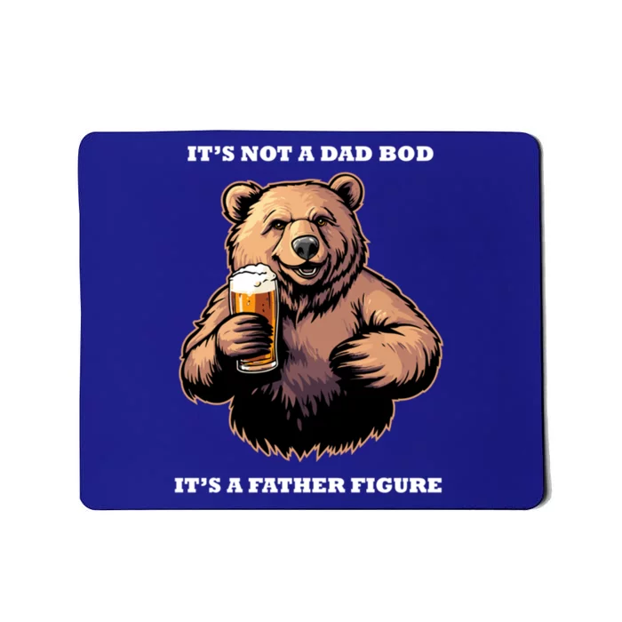 A Bear Living His Best Life With Beer Dad Bod Father Figure Cool Gift Mousepad