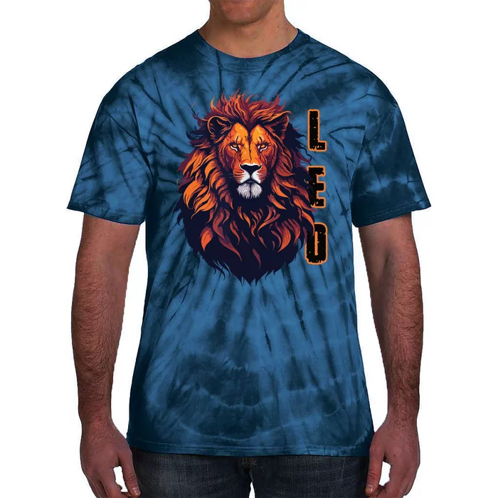 August Birthday Leo Lion Pride Graphic Zodiac Tie-Dye T-Shirt