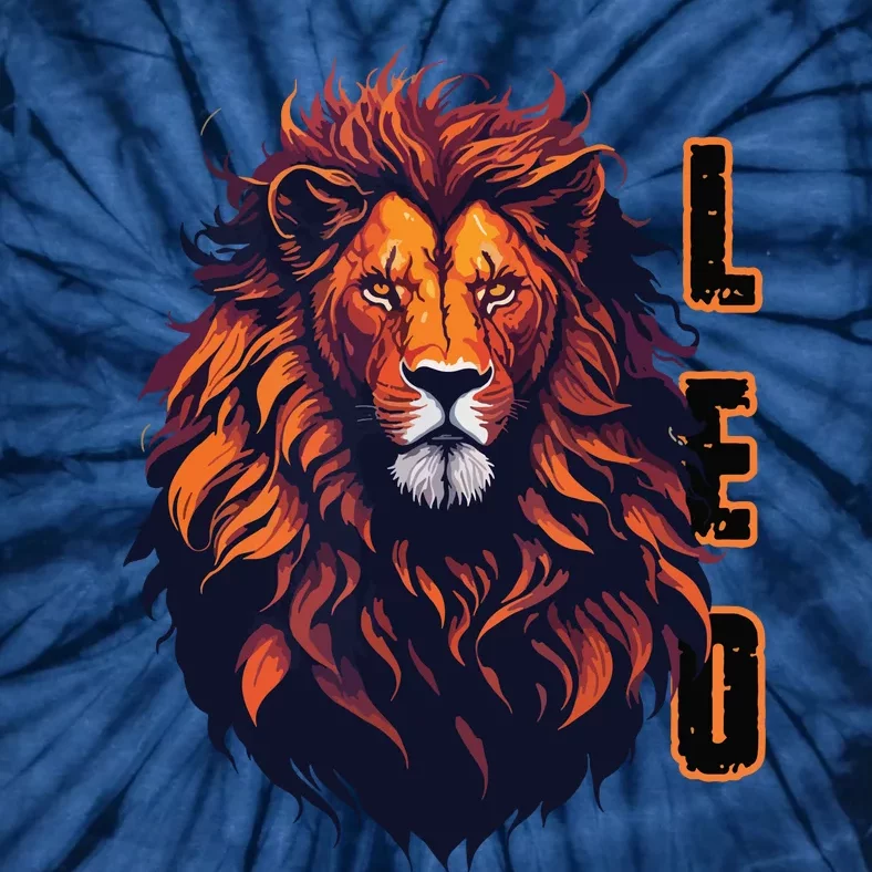 August Birthday Leo Lion Pride Graphic Zodiac Tie-Dye T-Shirt