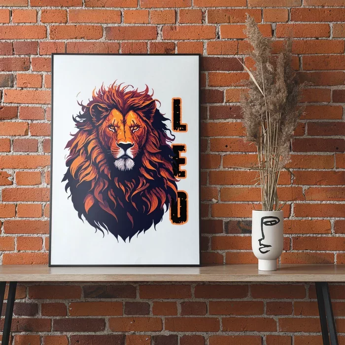 August Birthday Leo Lion Pride Graphic Zodiac Poster