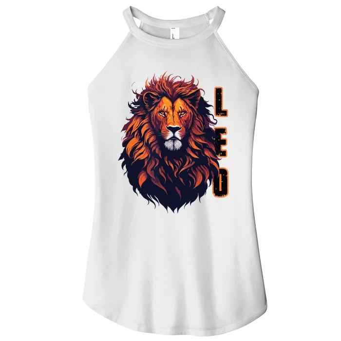 August Birthday Leo Lion Pride Graphic Zodiac Women’s Perfect Tri Rocker Tank