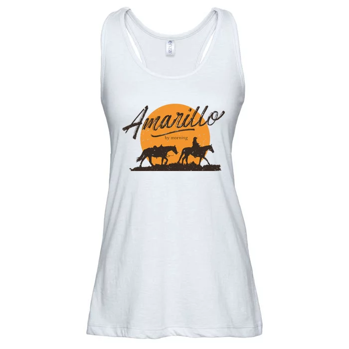 Amarillo By Morning Country Music Ladies Essential Flowy Tank