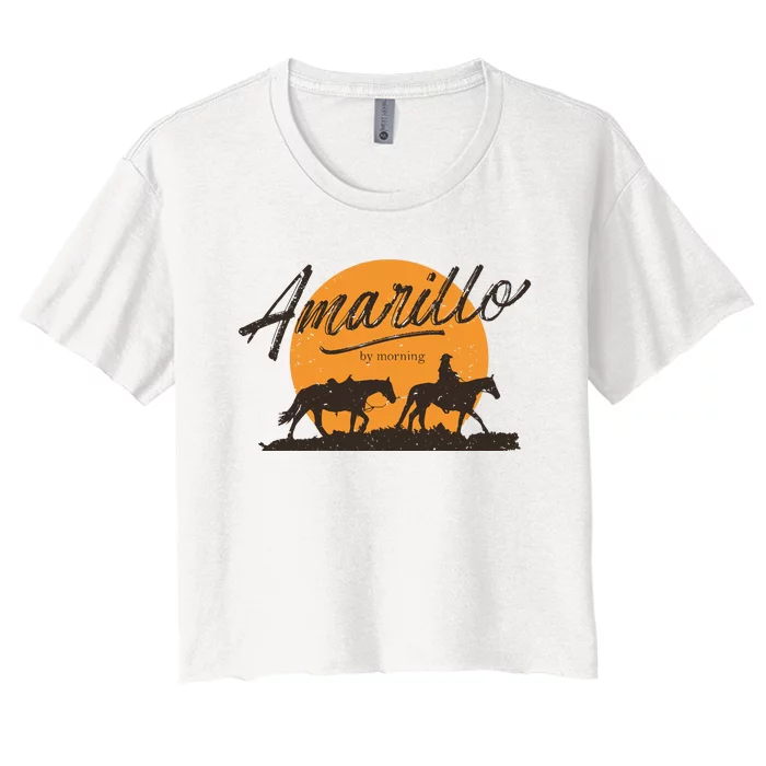 Amarillo By Morning Country Music Women's Crop Top Tee