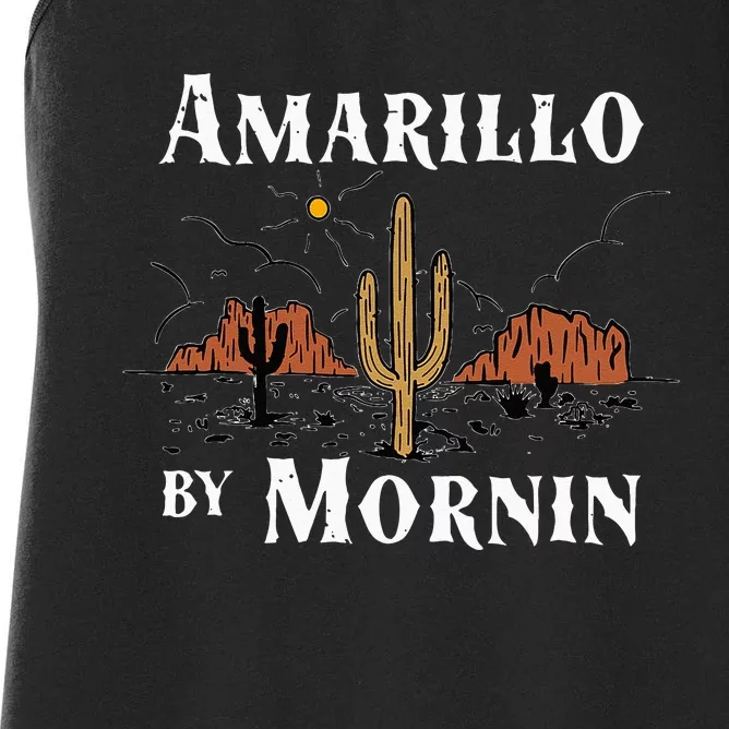 Amarillo By Morning Country Music Western Women's Racerback Tank