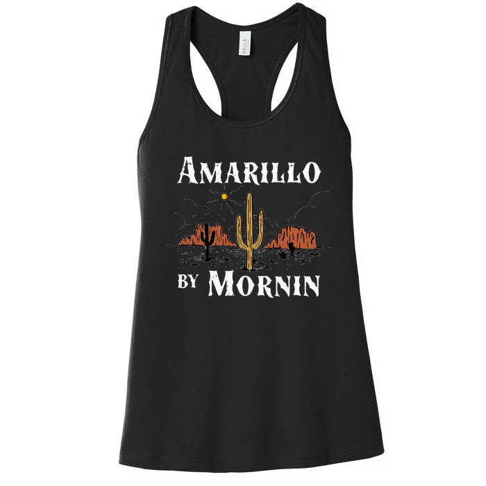 Amarillo By Morning Country Music Western Women's Racerback Tank