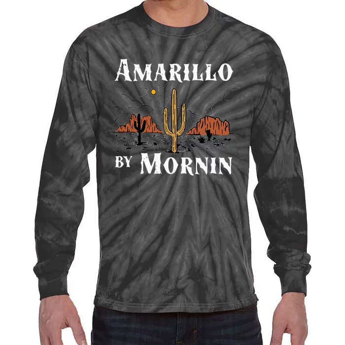 Amarillo By Morning Country Music Western Tie-Dye Long Sleeve Shirt