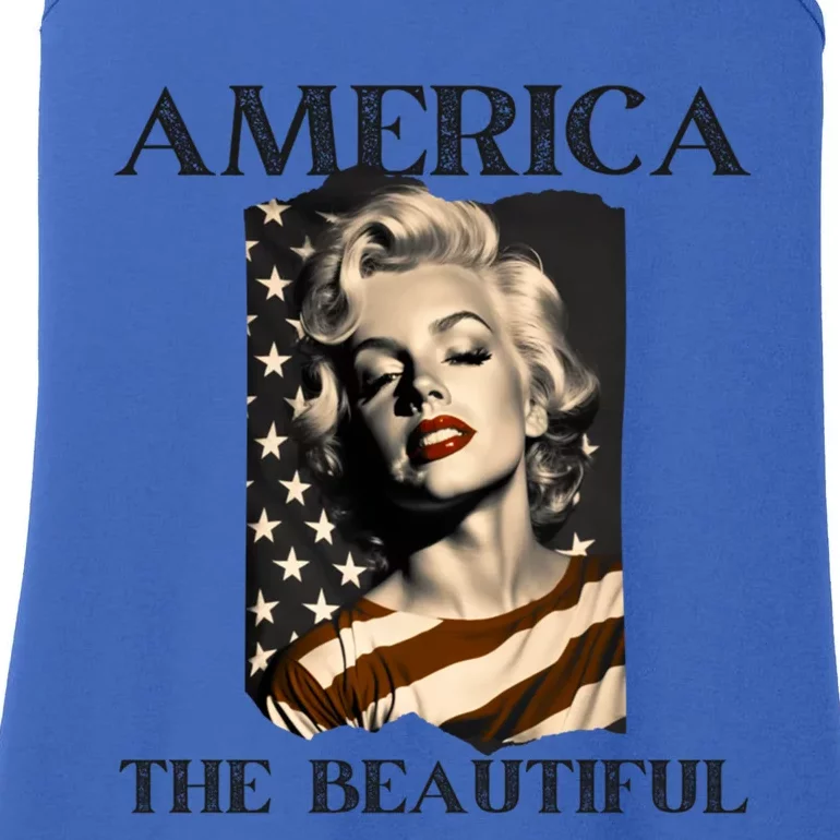 America Beautiful Marilyn My Sister Marilyn American Flag Gift Ladies Essential Tank