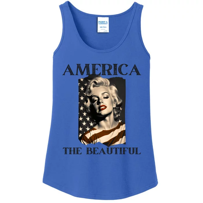 America Beautiful Marilyn My Sister Marilyn American Flag Gift Ladies Essential Tank