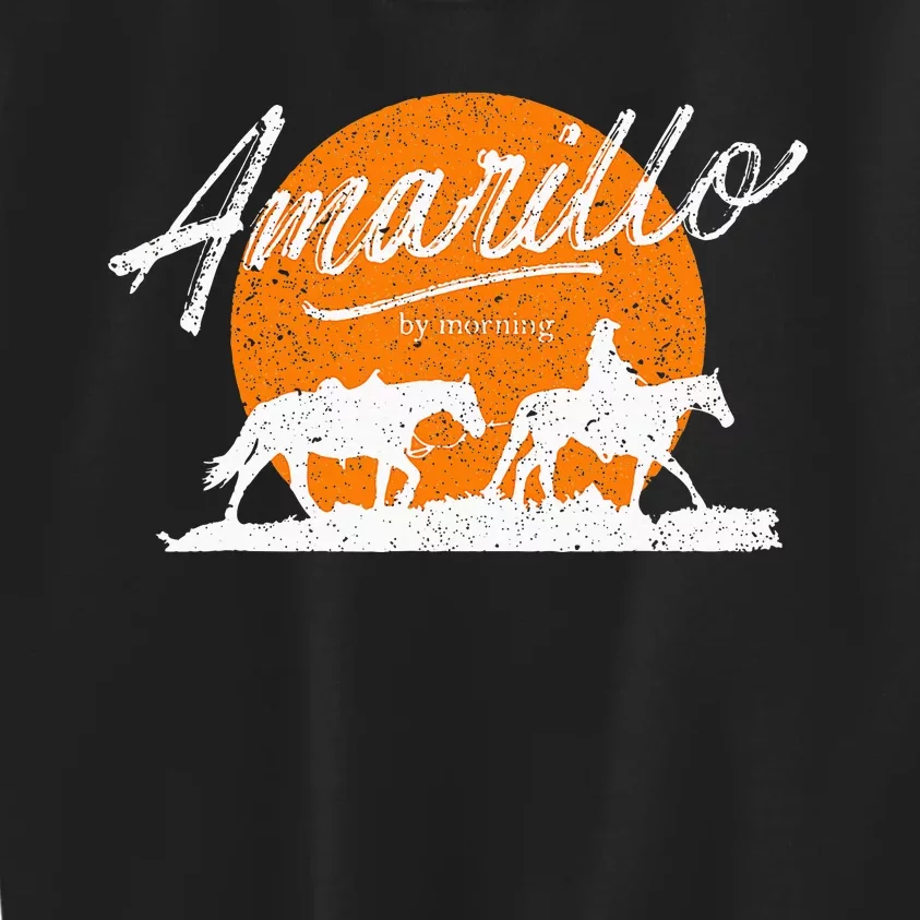 Amarillo By Morning Country Music Western Kids Sweatshirt