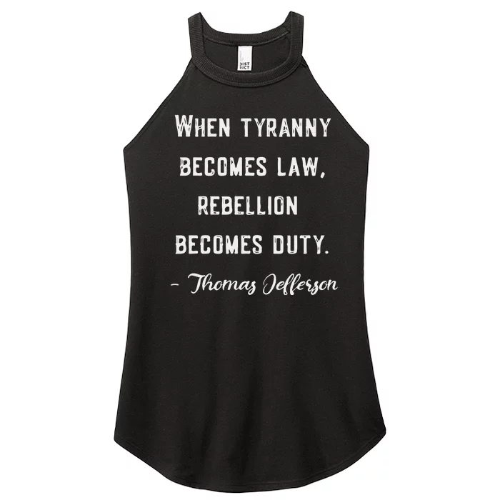 Anti Biden MAGA Conservative Jefferson Quote Tyranny Women’s Perfect Tri Rocker Tank