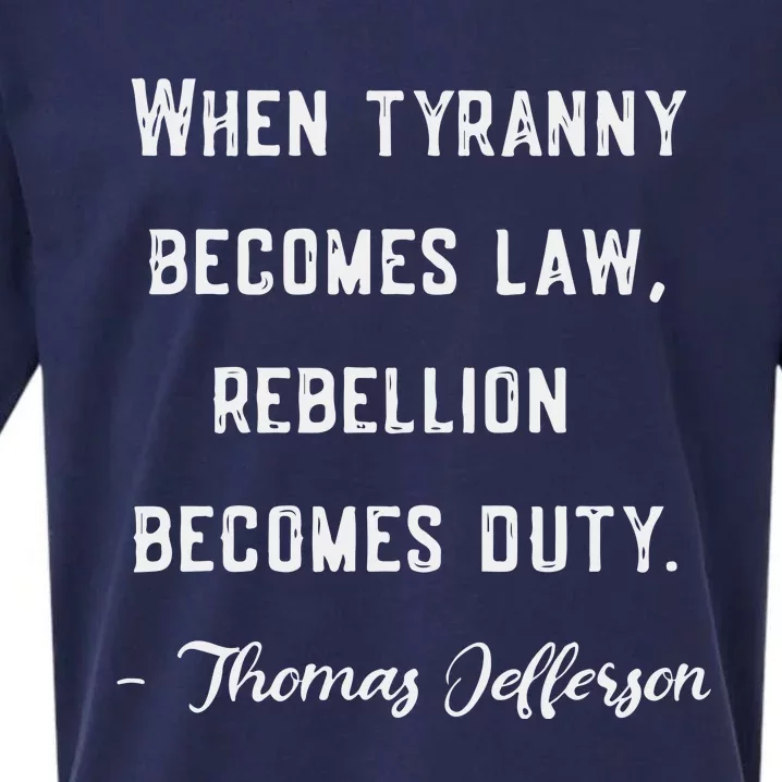 Anti Biden MAGA Conservative Jefferson Quote Tyranny Sueded Cloud Jersey T-Shirt