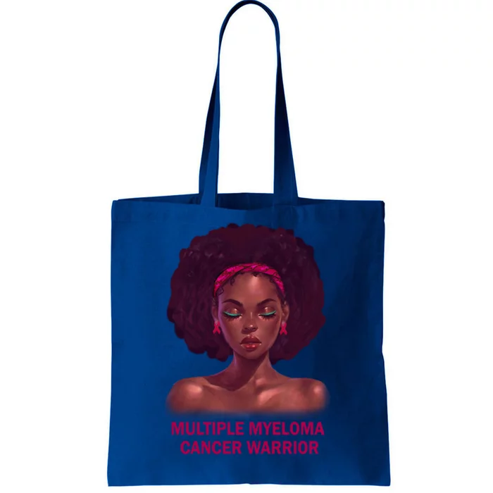 Afro Black Multiple Myeloma Cancer Warrior Gift Tote Bag