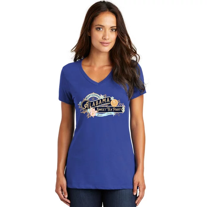 Alabama Brawl Montgomery Riverfront Brawl Alabama Boat Fight Women's V-Neck T-Shirt