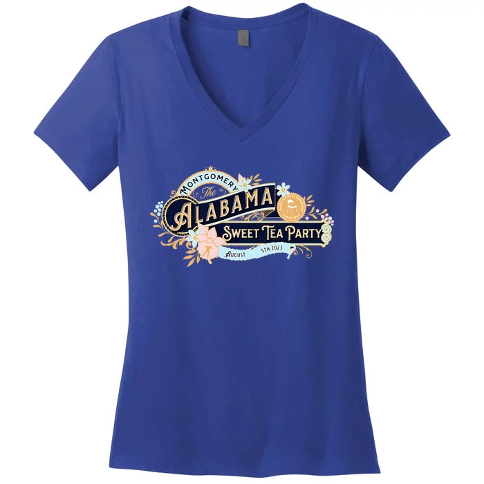 Alabama Brawl Montgomery Riverfront Brawl Alabama Boat Fight Women's V-Neck T-Shirt