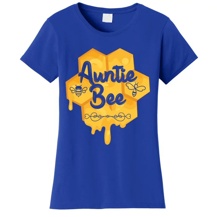 Auntie Bee Mothers Day Honey Beehive Honeycomb Stingless Gift Women's T-Shirt