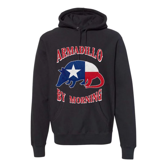 Armadillo By Morning Funny Armadillo Lovers Pun Texas Premium Hoodie