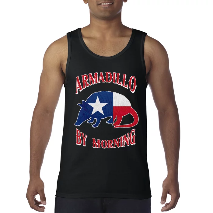 Armadillo By Morning Funny Armadillo Lovers Pun Texas Tank Top