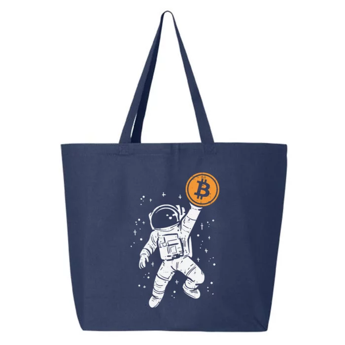 Astronaut Bitcoin Moon Funny Crypto Cryptocurrency 25L Jumbo Tote