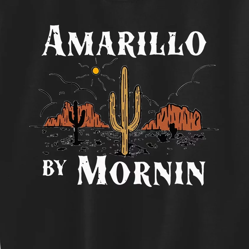 Amarillo By Morning Country Music Western Kids Sweatshirt