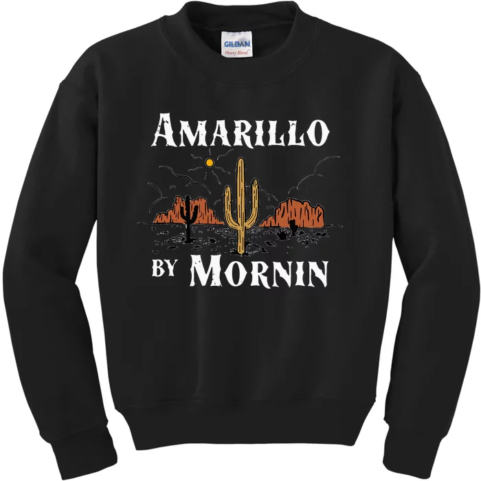 Amarillo By Morning Country Music Western Kids Sweatshirt