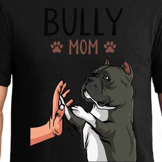 American Bully Mom Cute Dog Mama Funny Women Pajama Set