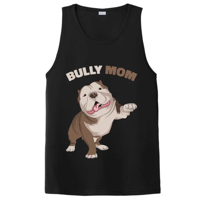 American Bully Mom Dog Mama Funny Women Performance Tank