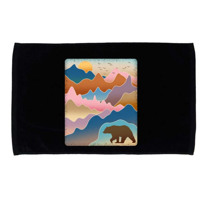 Abstract Bear Mountain Wilderness Microfiber Hand Towel