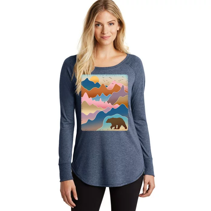 Abstract Bear Mountain Wilderness Women's Perfect Tri Tunic Long Sleeve Shirt