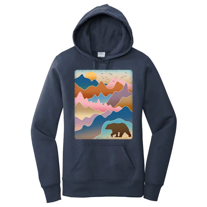 Abstract Bear Mountain Wilderness Women's Pullover Hoodie