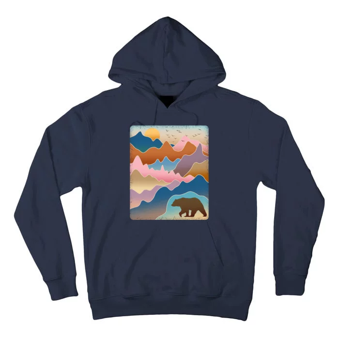 Abstract Bear Mountain Wilderness Tall Hoodie