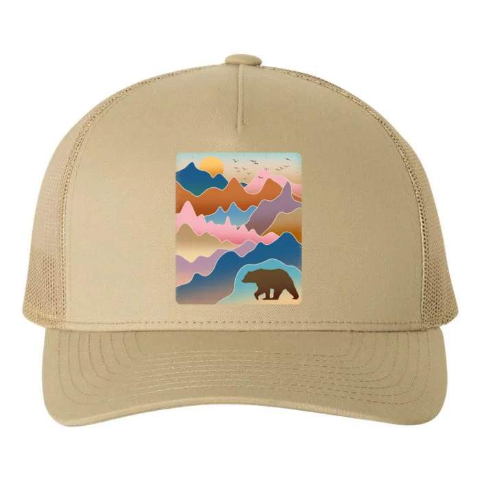 Abstract Bear Mountain Wilderness Yupoong Adult 5-Panel Trucker Hat