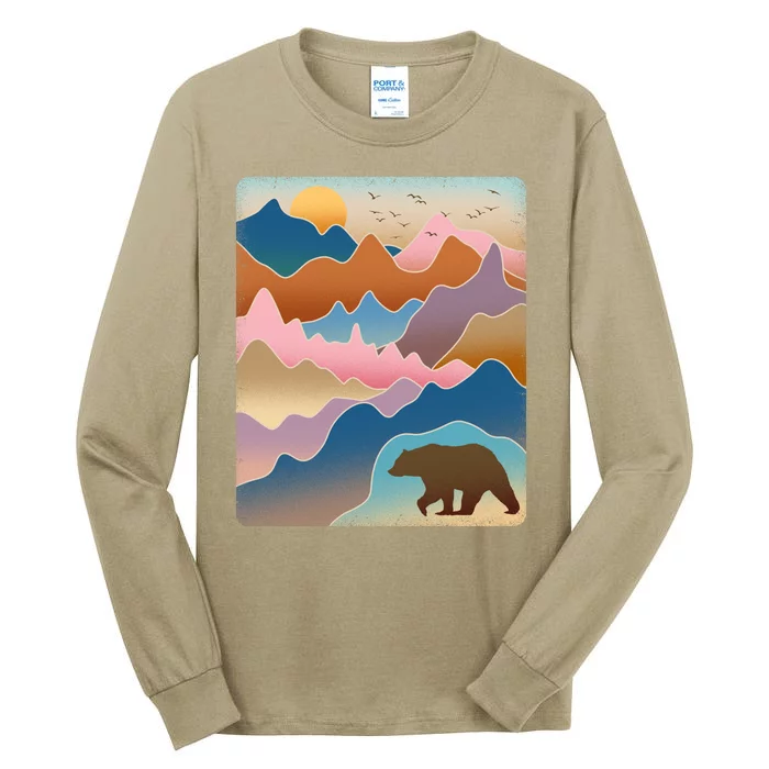 Abstract Bear Mountain Wilderness Tall Long Sleeve T-Shirt