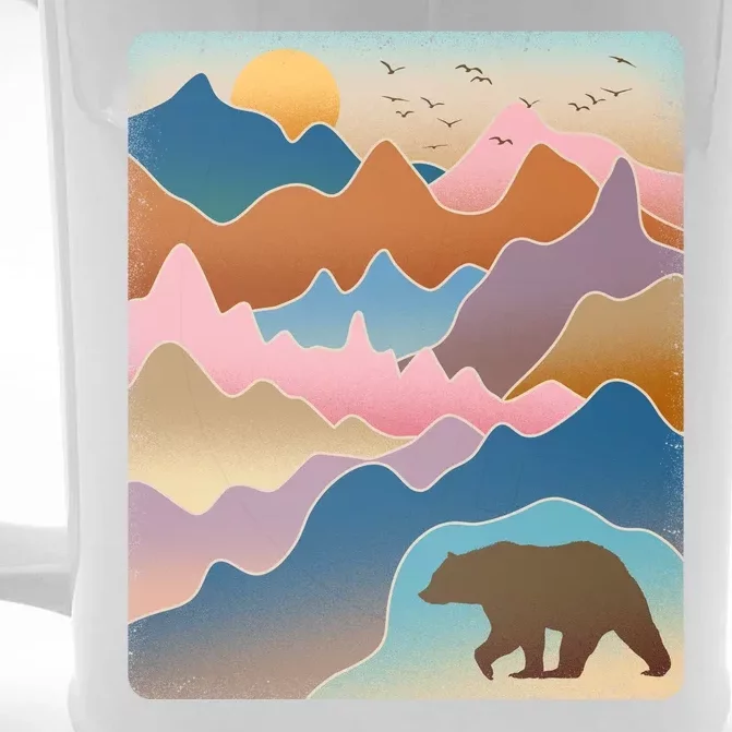 Abstract Bear Mountain Wilderness Front & Back Beer Stein