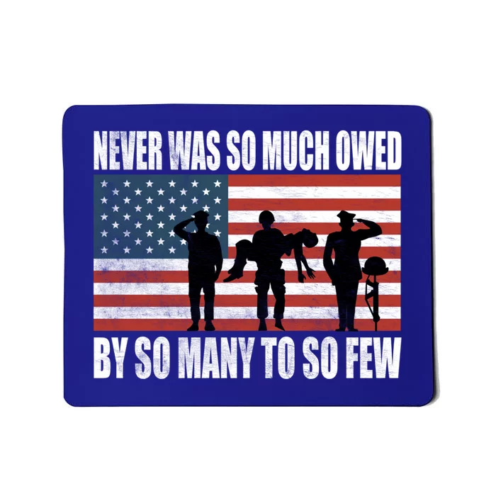 America Brave Military Soldier Us Flag Veteran Cool Gift Mousepad