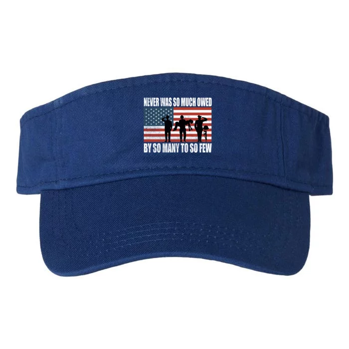 America Brave Military Soldier Us Flag Veteran Cool Gift Valucap Bio-Washed Visor