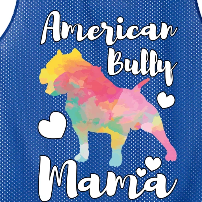 American Bully Mama Bulldog Owner Mom Cute Gift Mesh Reversible Basketball Jersey Tank