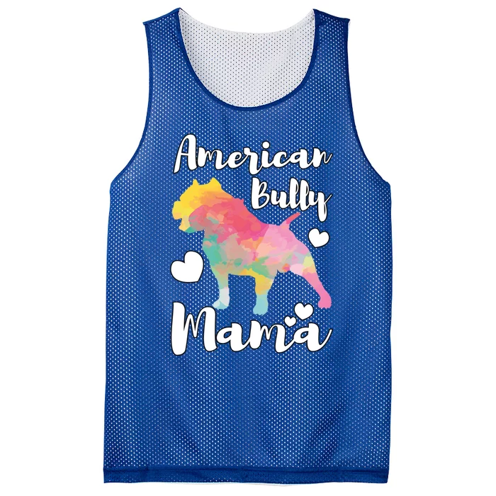 American Bully Mama Bulldog Owner Mom Cute Gift Mesh Reversible Basketball Jersey Tank