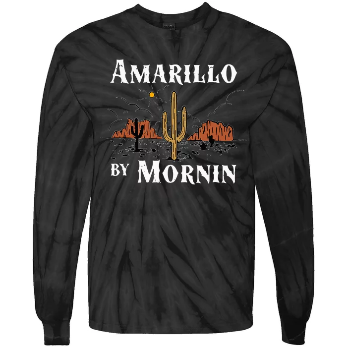 Amarillo By Morning Country Music Western Tie-Dye Long Sleeve Shirt