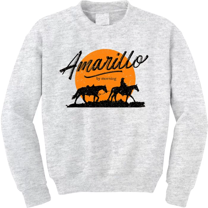 Amarillo By Morning, Country Music, Western Kids Sweatshirt