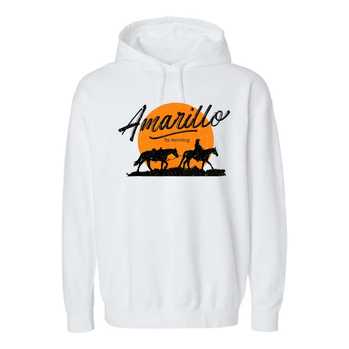 Amarillo By Morning, Country Music, Western Garment-Dyed Fleece Hoodie