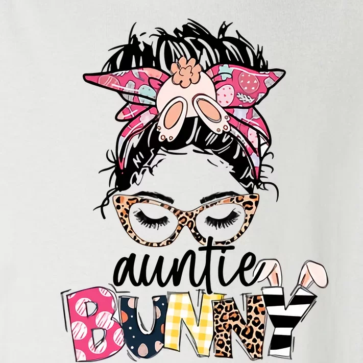 Auntie Bunny Messy Bun Auntie Bunny Auntie Easter Auntie Life Toddler Long Sleeve Shirt