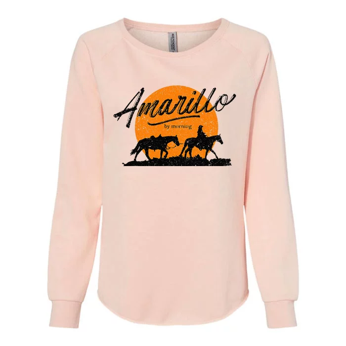 Amarillo By Morning Country Music Western Womens California Wash Sweatshirt