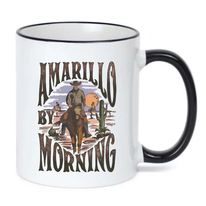 Amarillo By Morning Cowgirl Western Wild West Black Color Changing Mug