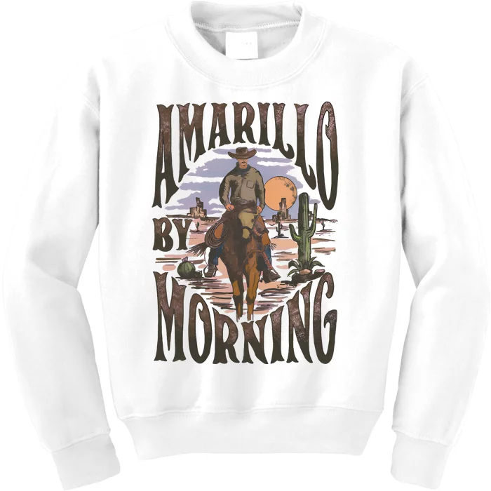 Amarillo By Morning Cowgirl Western Wild West Kids Sweatshirt